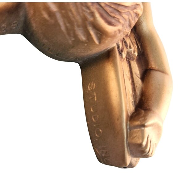 Vintage 1968 Miller Studio Cherub Angel Wall Hanging Set of 3 Chalkware - Picture 3 of 13